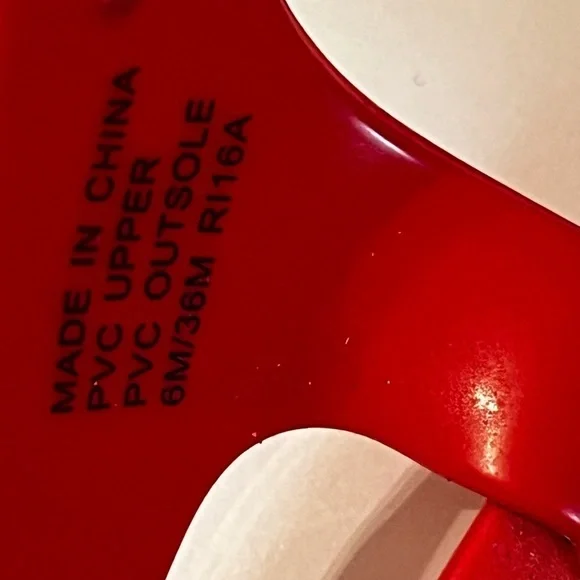 Michael Michael Kors MK Sz 6 Plate Jelly Toe Post Sandals Coral Reef Red Orange - Picture 4 of 7